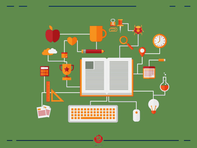 وکتور تفاوت-اموزش-انلاین-با-سنتی